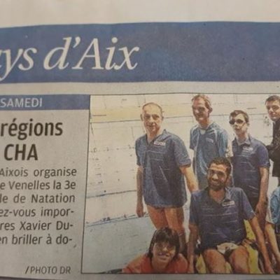 3 Avril 2018, La Provence: 3ème journée inter régionale de natation organisée à Venelles par le Club Handisport Aixois